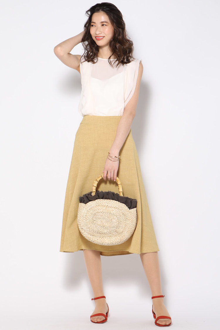 ノースリーブブラウス スカート