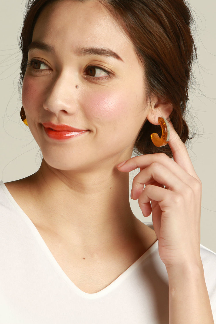 クリアウッドピアス