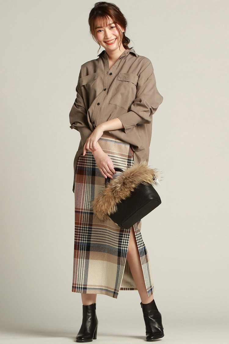 チェックスカート