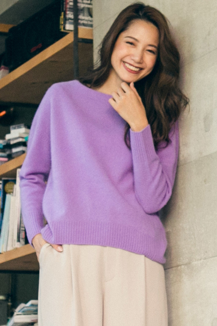 ブルベさんならではのパープルを着こなす