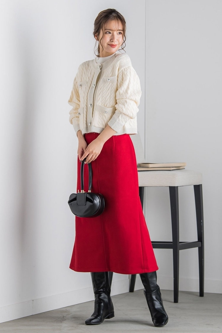 ウールライクスカート