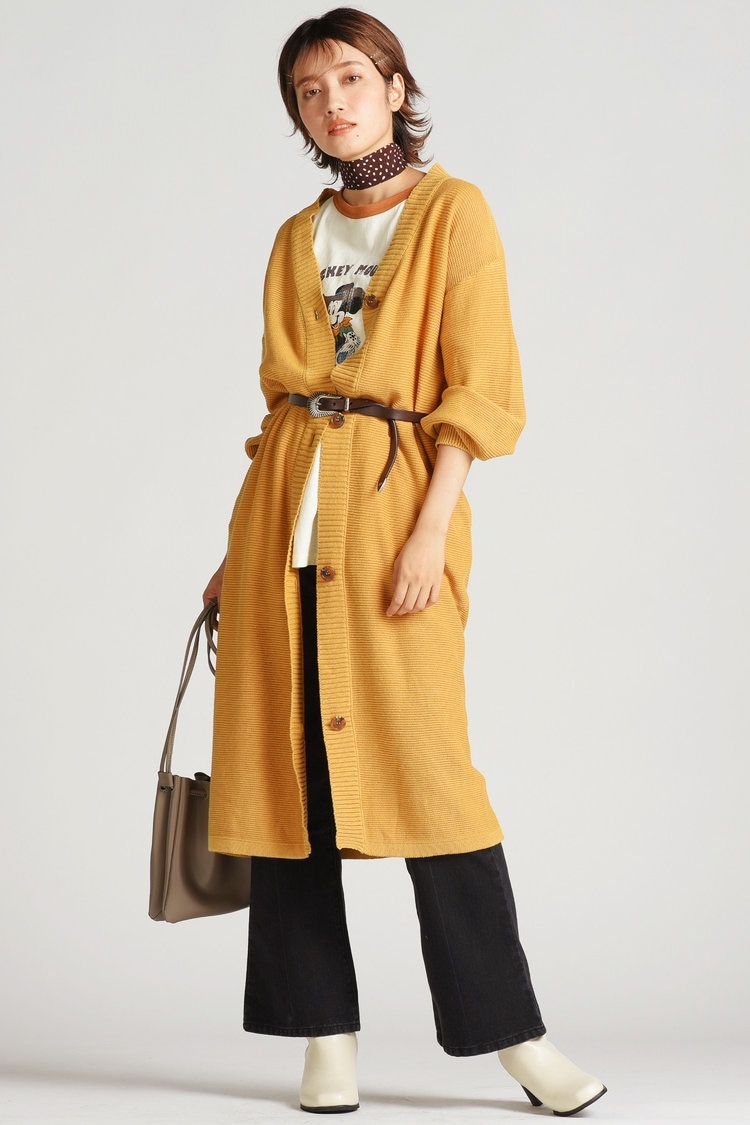 7Gパウダー加工ニットカーディガン