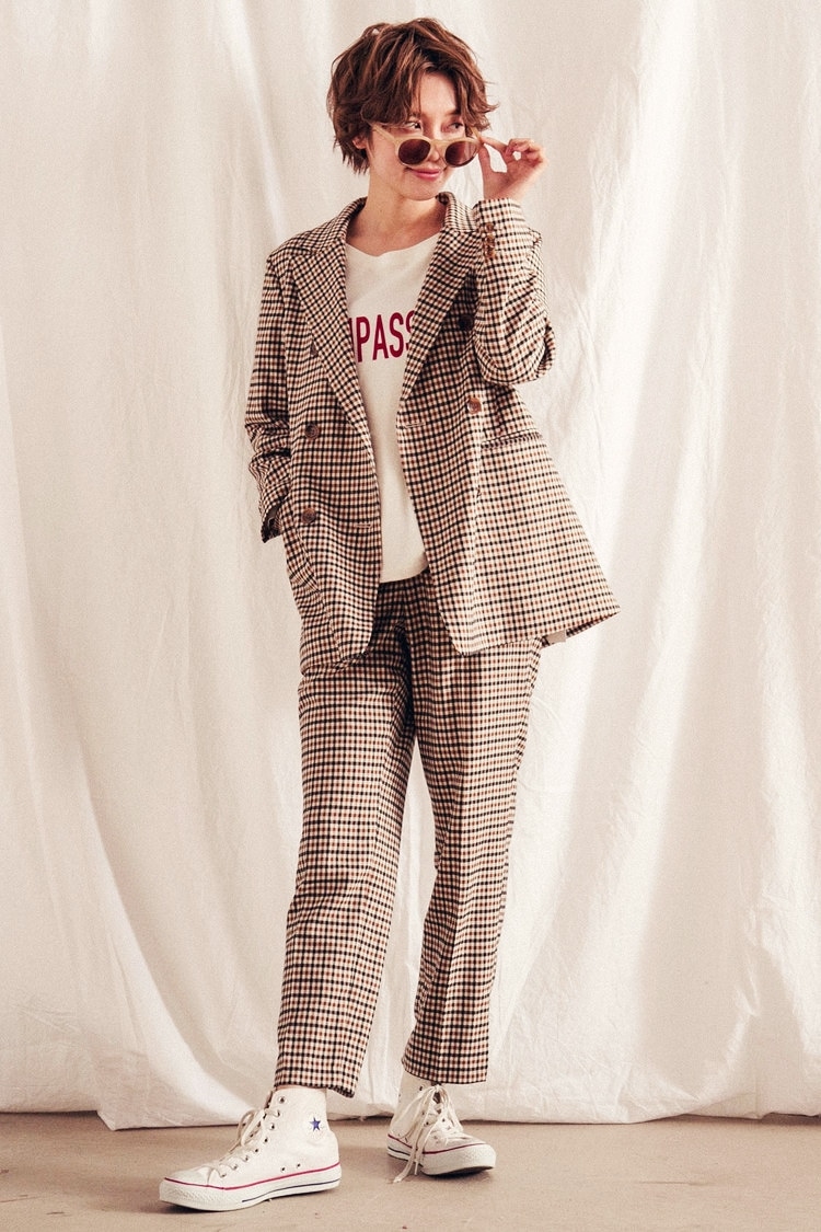 【Willful by lipstar】ガングラブチェックWジャケット