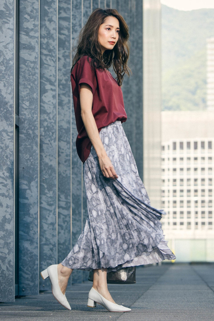 パイソン・ガンクラ プリーツスカート