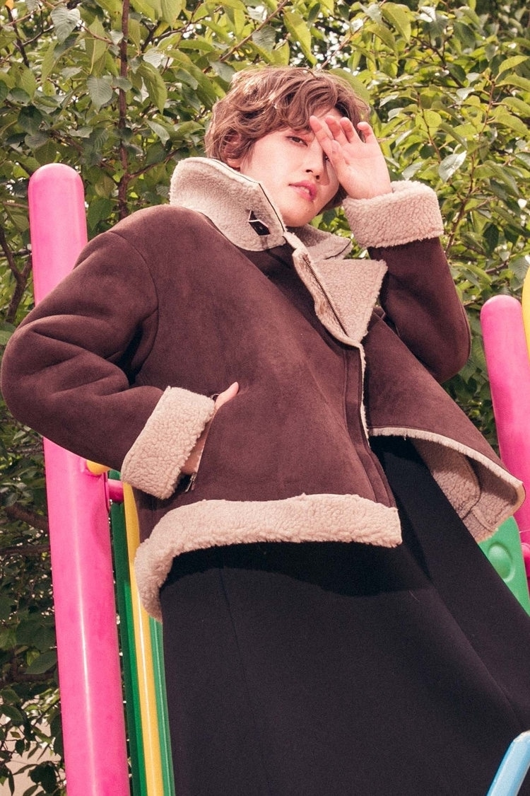 LIPSTAR(Willful by lipstar) スエード裏ボアボンバージャケット