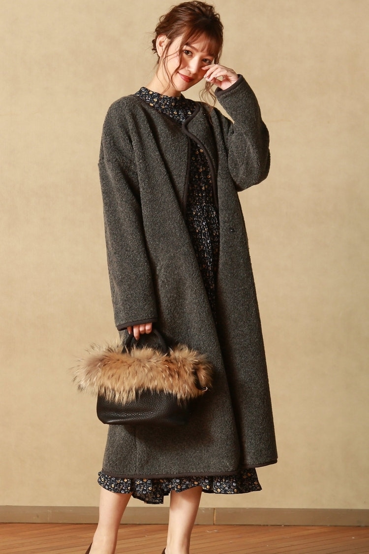 Droite Lautreamont Wボアコート