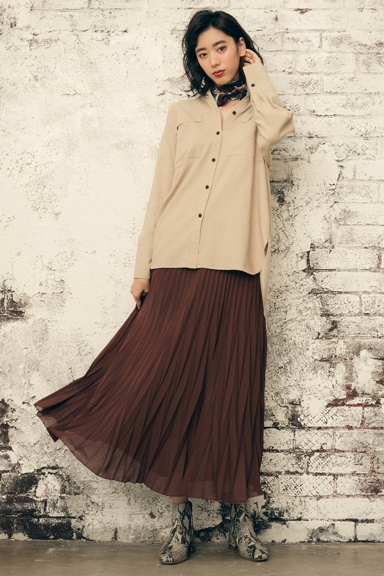 Droite lautreamont ハイツイストシフォンスカート