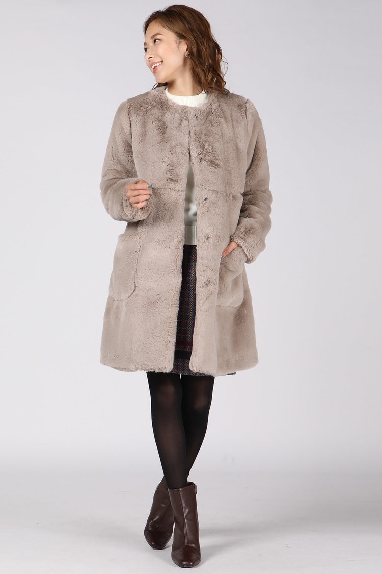 QUEENS COURT ケーブルマーメイドニットワンピース