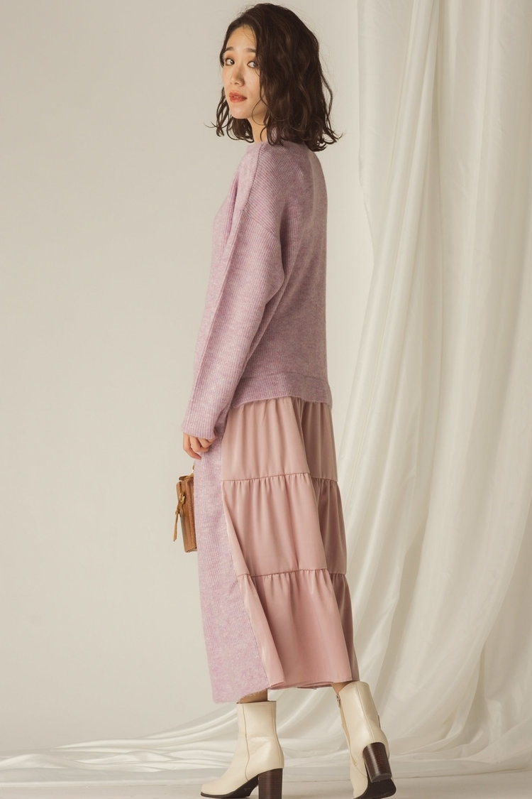 socolla ドッキングニットワンピース