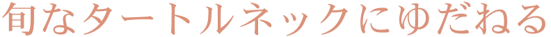旬なタートルネックにゆだねる