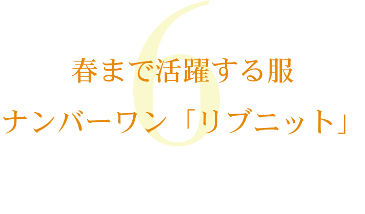 春まで活躍する服ナンバーワン「リブニット」