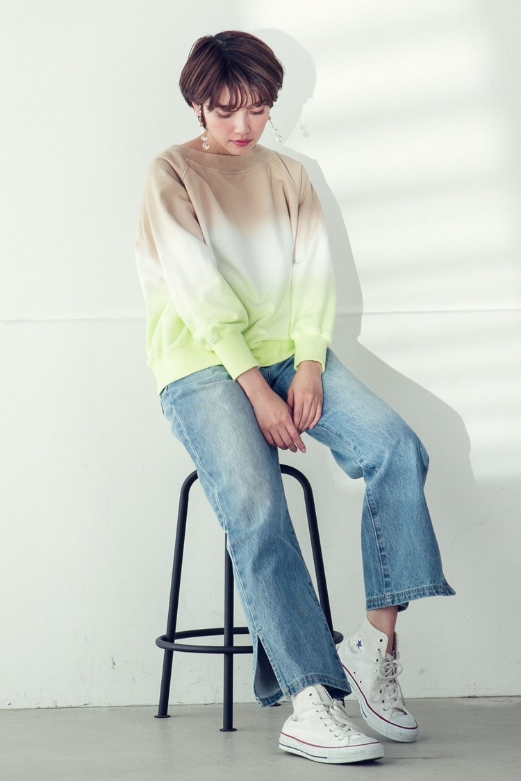 タイダイプリントトレーナー