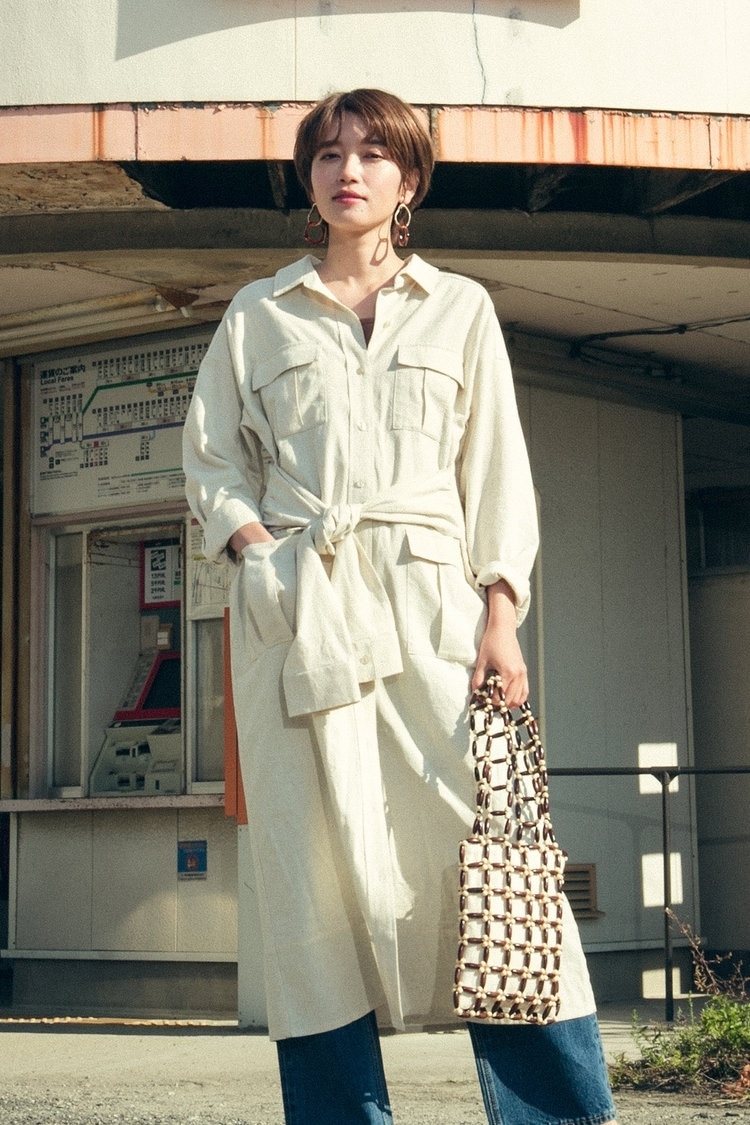 20代後半女子におすすめのシャツワンピコーデ