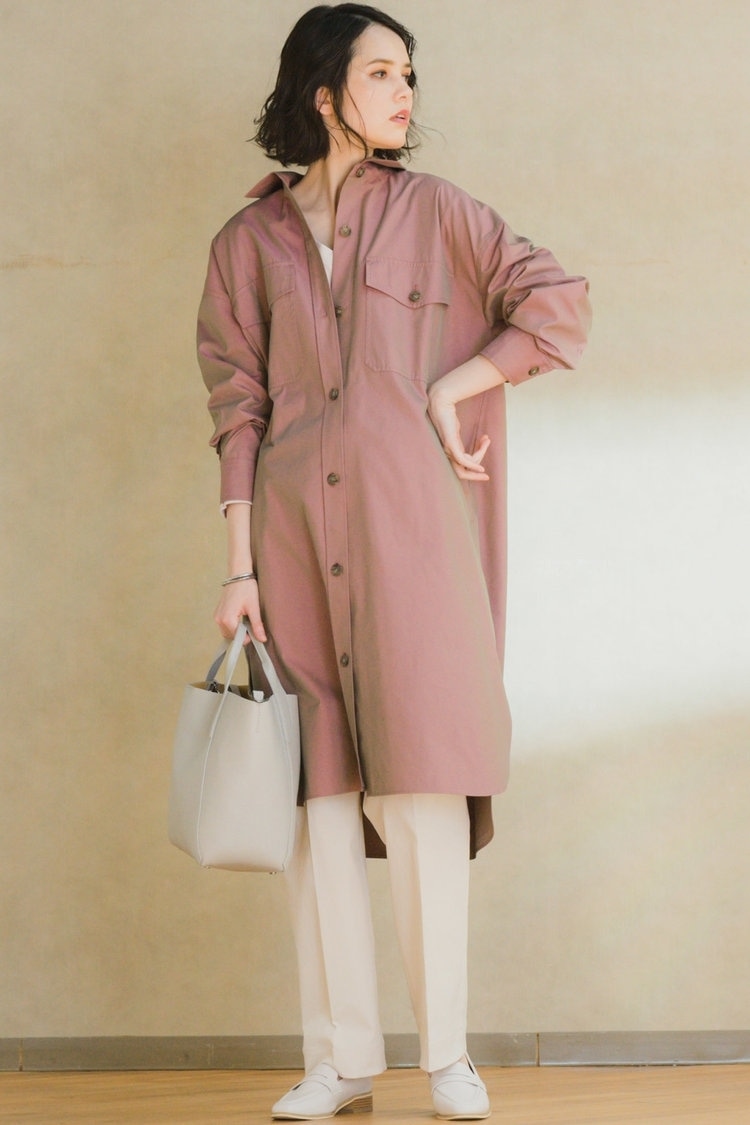 30代前半女子におすすめのシャツワンピコーデ