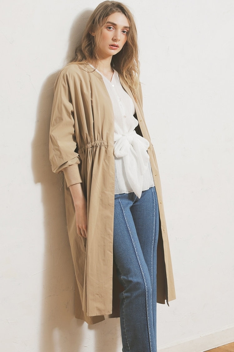 リップストップ袖リブコート