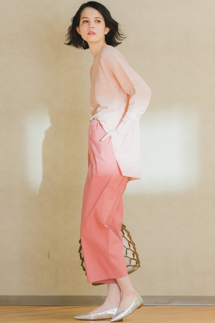 MAYSONGREY リネンブレンド袖シアーニットプルオーバー