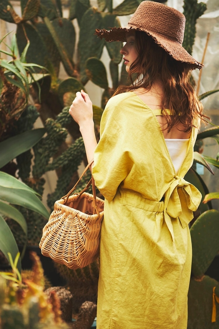 【Willful by lipstar】バックリボンリネンワンピース LIPSTAR 