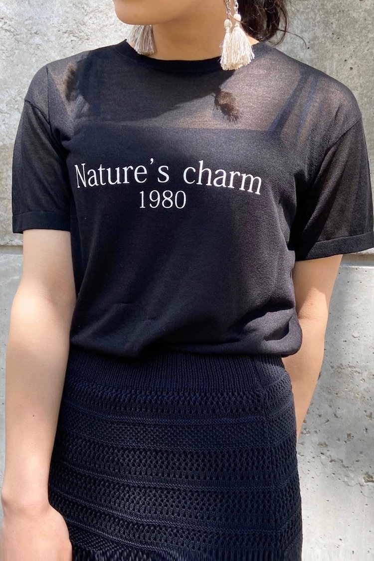 VICKY シースルーロゴTシャツ