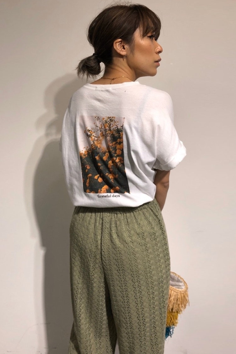 フラワーフォトTシャツ