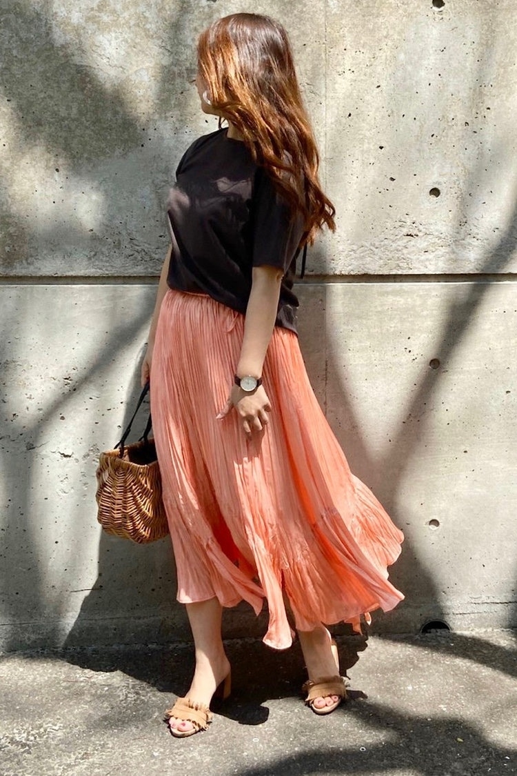 アシメプリーツスカート