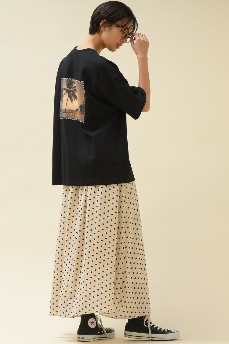  ポケット付バックPHOTO-Tシャツ 