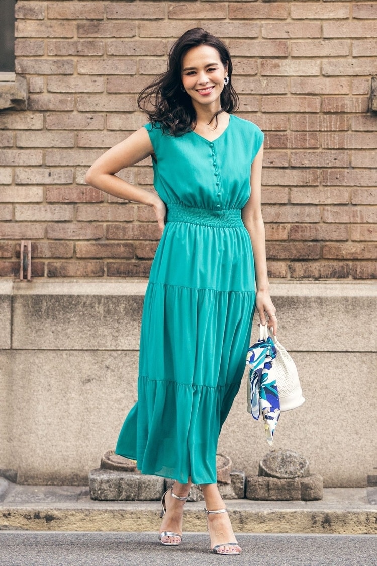 トレンド感たっぷりティアードワンピース