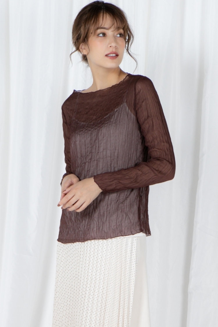 ワッシャープリーツブラウス