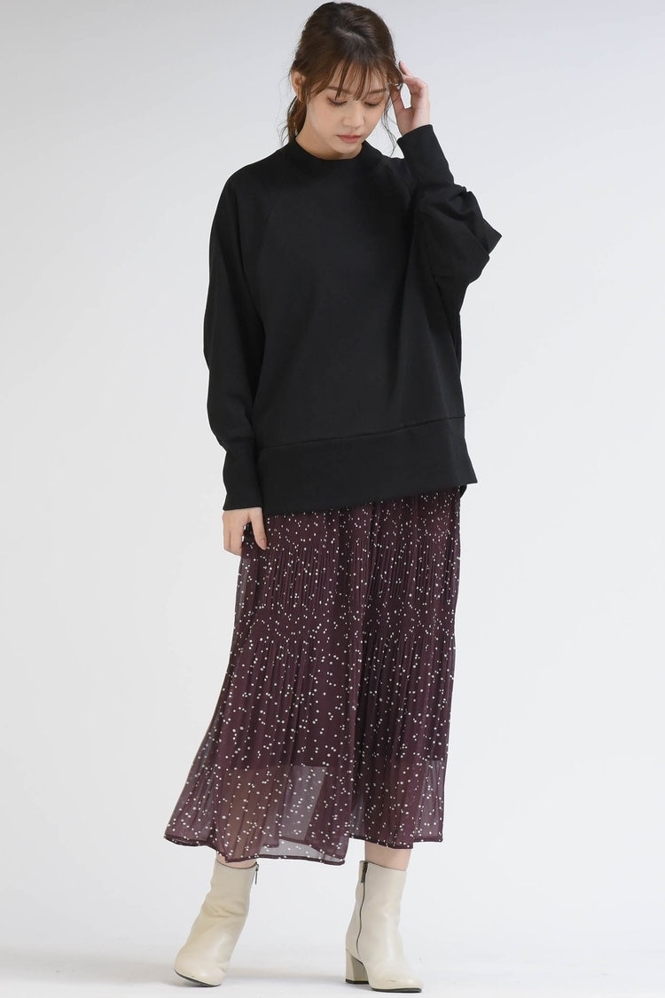 ドットプリーツスカート