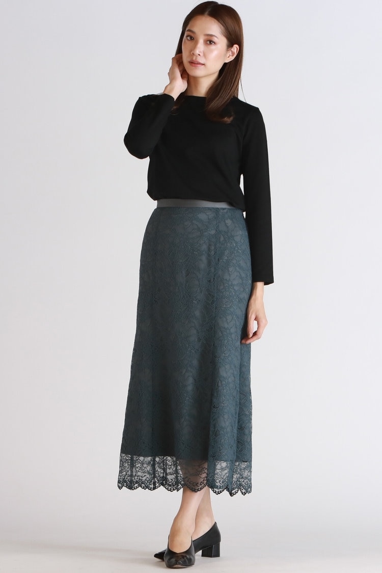 《大草直子さんコラボ【OWN】2nd Collection》リバーレーススカート