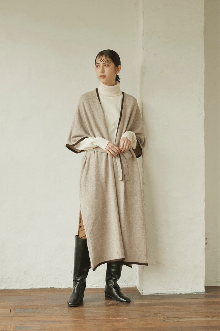 【Willful by lipstar】【WEB別注】配色ロングカーディガン