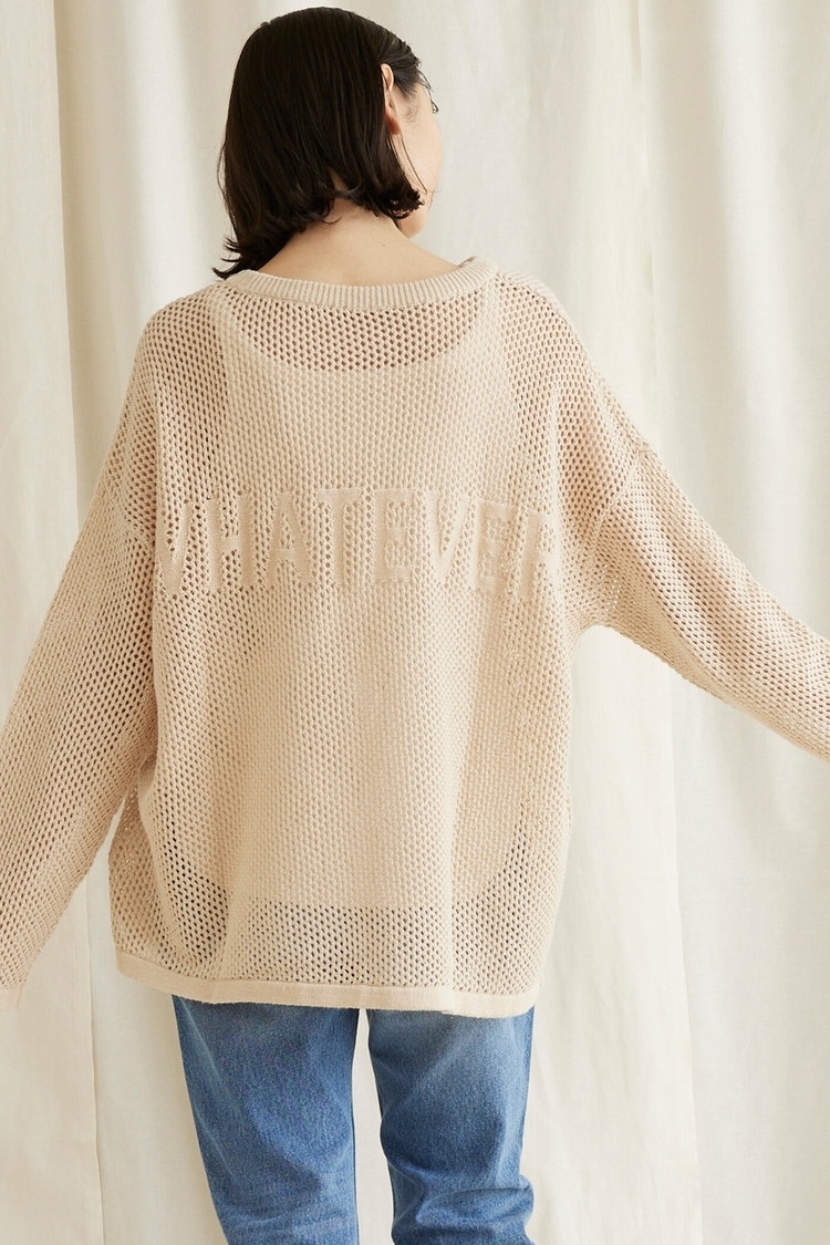 バックロゴメッシュニット LIPSTAR