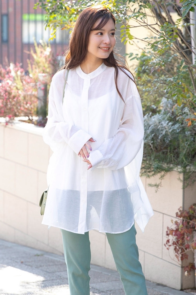 シアーチュニックシャツ《手洗い可能》 VICKY