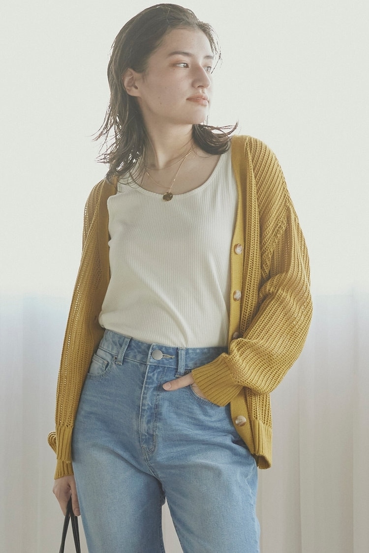 透かし編みカーディガン LIPSTAR