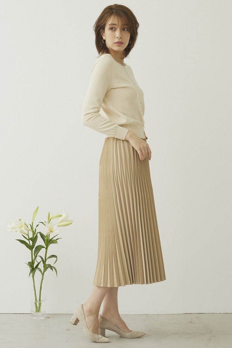 フェイクレザープリーツスカート ketty
