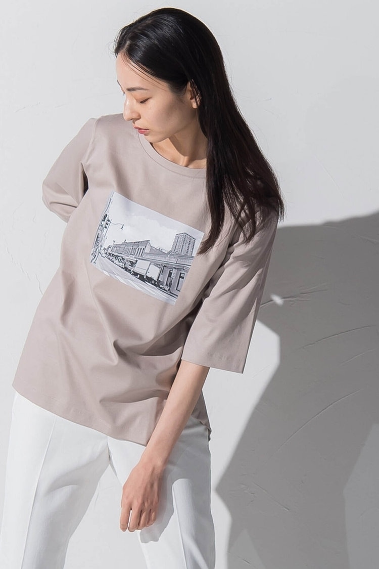 フォトプリント上質コットンTシャツ  la.f...