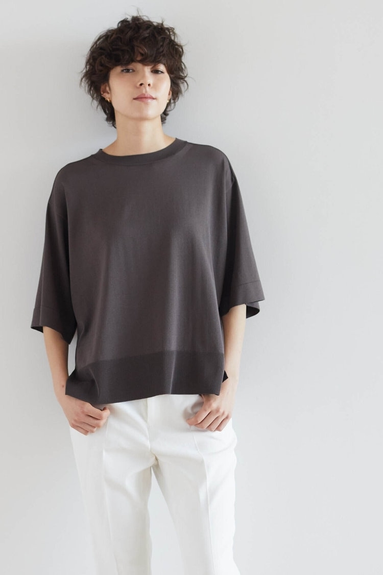 ドライクールニットTシャツ≪UVカット/接触冷感/吸水速乾/手洗い可能≫  la.f...