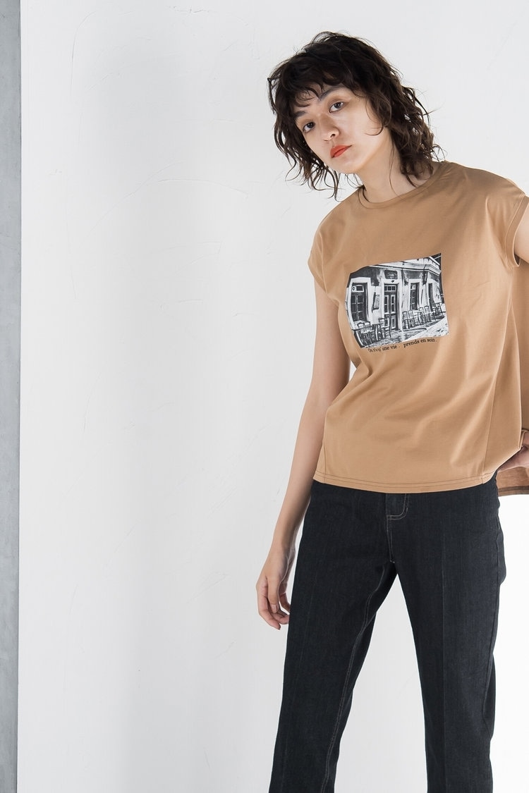 【socolla】モノクロフォトT MAYSON GREY