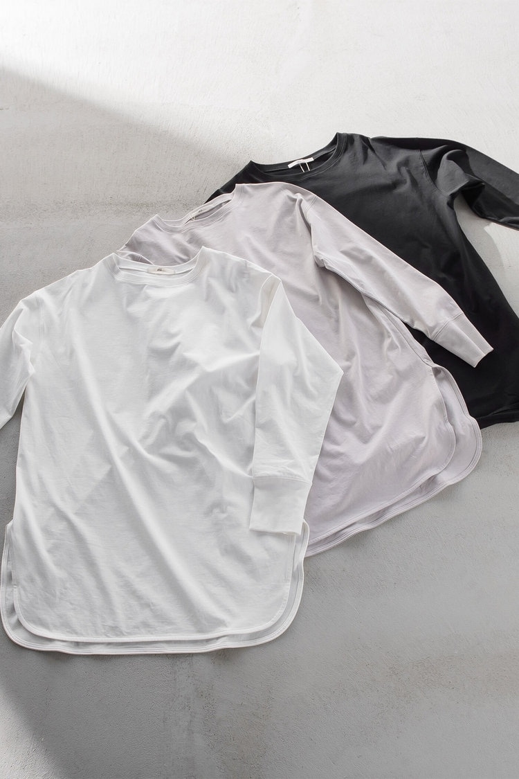 ラウンドヘムロングTシャツ Droite lautreamont