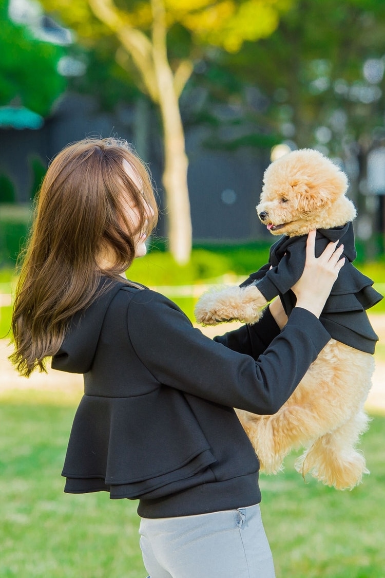 後ろフリルがキュート！愛犬とお揃いの服コーデ QUEENS COURT