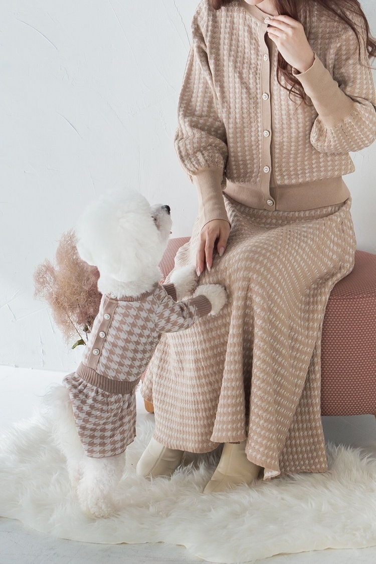 千鳥柄ワンピースのペアルックはお出かけにもぴったり QUEENS COURT