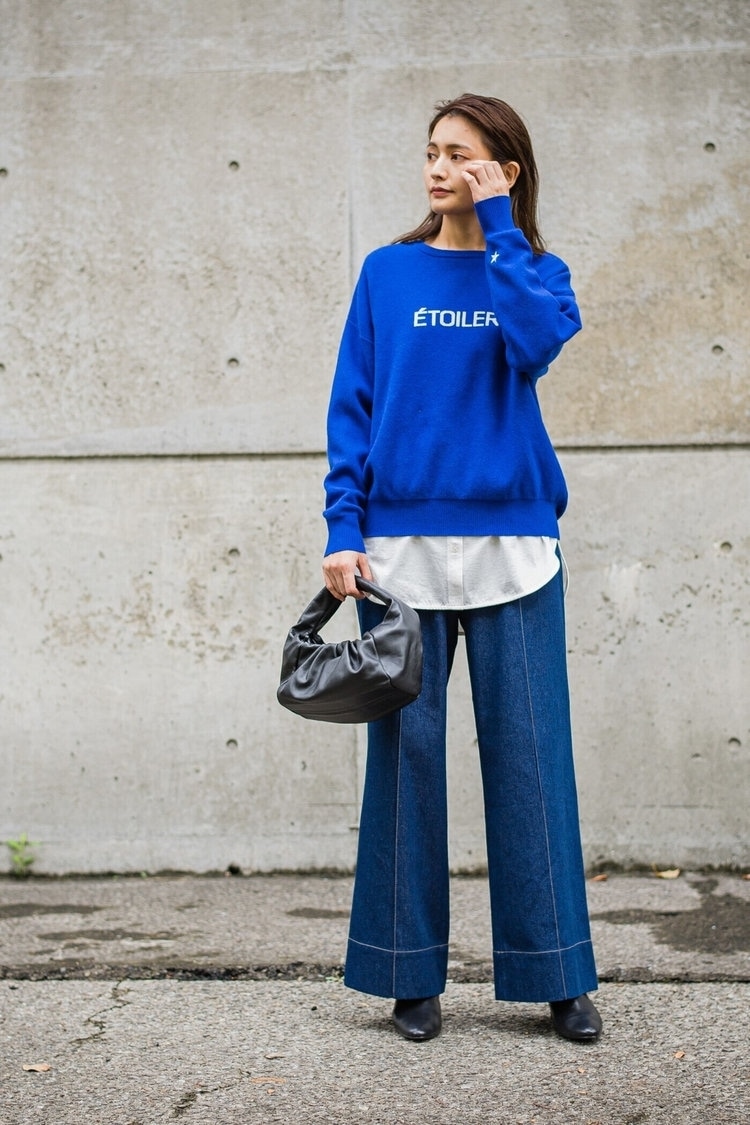 ワイドデニムで冬の大人カジュアルコーデに　MAYSON GREY