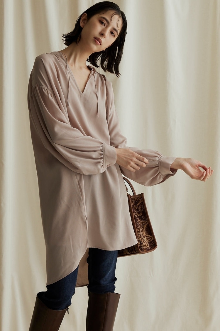 コットンチュニックブラウス
